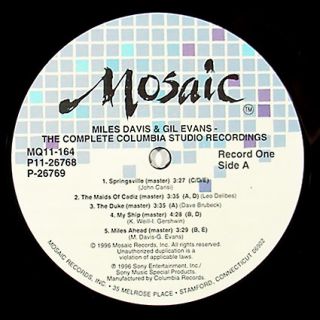 Miles Davis Gil Evans Complete Columbia Recordings Mosaic LP Box Set N