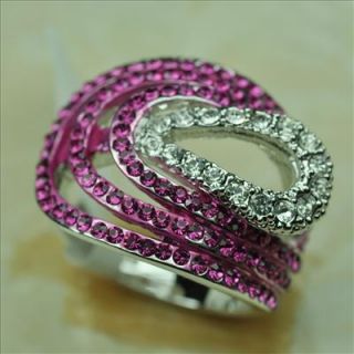 Fashion Jewelry SWARVOSKI ELEMENTS 925 Sterling Silver Gemstone Ring