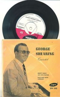 George Shearing Quintet Bebops Fables UK 45rpm EP 50s