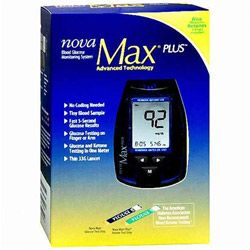 Nova Max Plus Glucose Meter Blood Glucose or Ketone Monitoring System