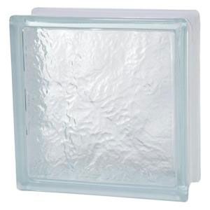Ice Pattern Glass Block 8 x 8 x 3 1 8 Case of 6 Blocks $7 70