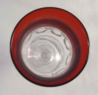 Antique Ruby Flash Glass Goblet Sterling Wayne County Pennsylvania
