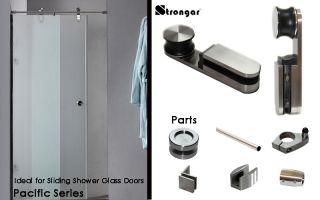 Modern Sliding Shower Glass Door Hardware Pacific Series