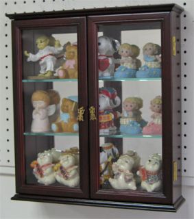 Small Curio Cabinet Wall Shelves with Glass Door