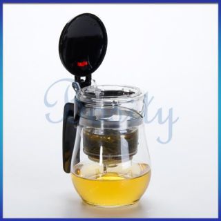 Tea Maker Clear Glass Teapot w Infuser Heat Resistance