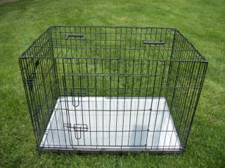  Crate Cage Kennel 2 Door Metal Pan German Shepherd Greyhound