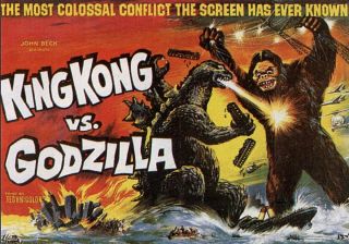  Vintage Movie Poster King Kong vs Godzilla 1954 