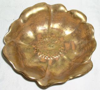 Stangl 3410 7 Granada Gold 8 1 2 Hand Painted 22K Bowl