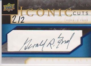 President Gerald Ford 2009 Upper Deck Iconic Cuts Auto D 2 2