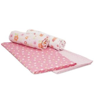 Features of Gerber Baby Girls Newborn 4 Pack Flannel Receiving Blanket