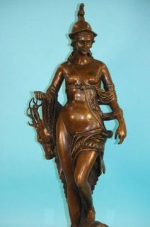 Signed H Gerhard Diana The Huntress Bronze Sculpture