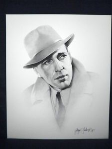 Humphrey Bogart Casablanca Gary Saderup Lithograph