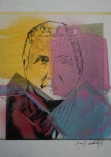 Andy Warhol Signed Artwork Sketch of Gertrude Stein