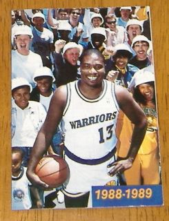 Golden State Warriors Pocket Schedule 1988 89 NBA