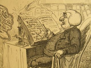 Caricature Etching Print George Cruikshank 1835