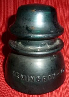Green Antique Telephone Pole Glass Insulator   Hemingray   42