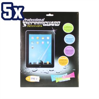 New Lot 5X Anti Glare Crystal Clear Screen Protector for Apple iPad 2