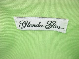 Description: You are bidding on a GLENDA GIES Green Metallic Clutch