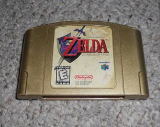   Nintendo 64 THE LEGEND OF ZELDA OCARINA OF TIME Gold Cartridge Game