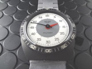 Vintage Heuer Wrist Stopwatch Water Resistant Military Ref 202 508