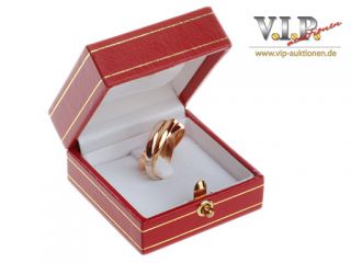 Cartier Trinity Ring Bague 18K 750ER Tricolor Gold GR 55 Vintage in