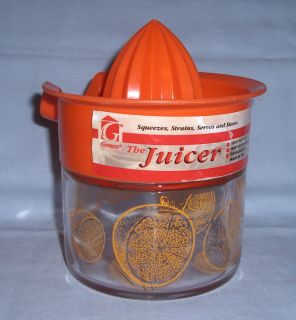 GEMCO Retro Citus Juicer Vintage Orange Glass Reamer Gemco The Juicer