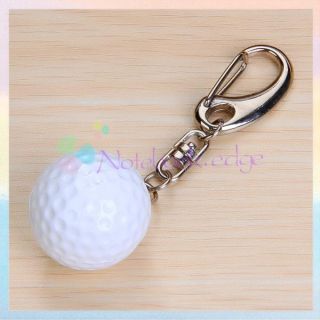 Golf White Pocket Watch Key Ring Chain Bag Pendant Gift Golfer Love