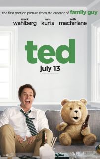 Ted Movie Poster 2 Sided Original Advance Ver B 27x40 Mark Wahlberg