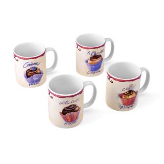 Gourmet Basics by Mikasa Chocolate Mugs Set of 4