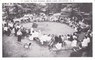 1950 Stockton NY Bear Lake Ys Camp Postcard