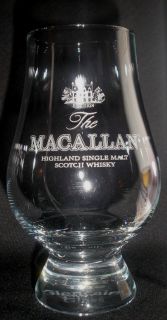 Macallan Official Glencairn Single Malt Scotch Whisky Tasting Glass