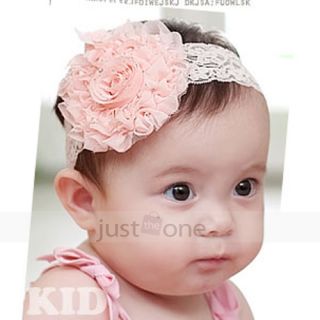  Baby Girls Toddler Lace Hair Accessories Flowers Headband