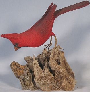 The Cardinal Wood Carving by Gordon N Loyd