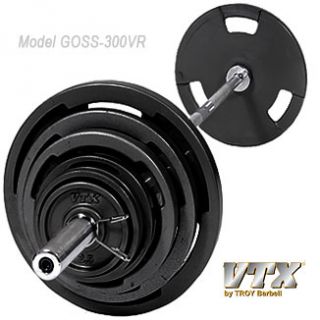 Troy VTX Premium Olympic 300 lb Weight Set Goss 300VR