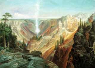 Thomas Moran Grand Canyon of Yellowstone Handmade Oil Painting Repro