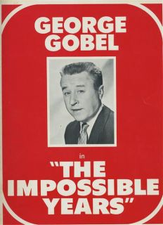 George Gobel in The Impossible Years Souvenir Program 1960s