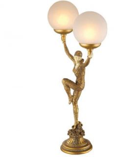 Art Deco Demure Dancer Lamp Illuminated Sculpture