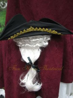 George Washington Colonial Hat with Wig Halloween Costume Accessory