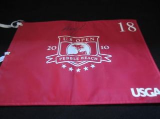 Graeme McDowell Signed 2010 US Open Pebble Beach Pin Flag PSA DNA