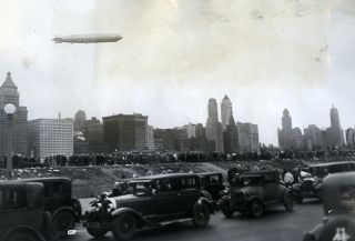 Graf Zeppelin Airship 1933 Tag Chicago Weltausstellung Wood Trinket