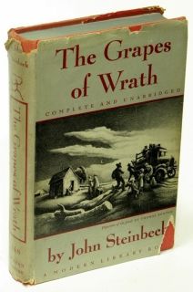 The Grapes of Wrath by John Steinbeck in First Modern Library Edition