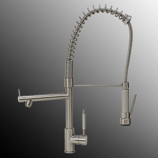 26 Industrial Kitchen Faucet Brushed Nickel Stainless