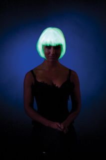 Glow in The Dark Bob Costume Wig Adult New