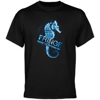 Fringe Glyph Sea Horse T Shirt Black