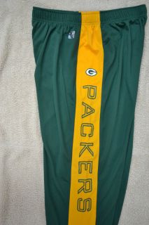 GREEN BAY PACKERS NFL Team Apparel ATHLETIC PANTS Large Green Yellow