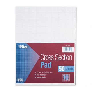 Tops 35101 Graph Grid Paper 10x10 8 1 2 x 11 50 Sheet Pad