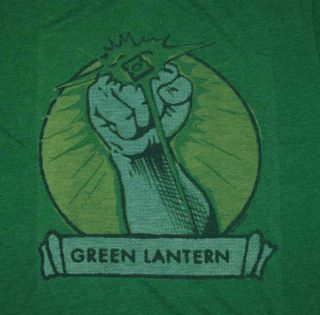 Green Lantern DC Comics Power Ring Fist Vintage Style Junk Food Soft T