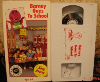 Barney Goes To School VHS VIDEO RARE FREE EXPEDITED SHIP +TRACKing