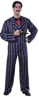 Adult Mens Gomez Addams Family Costume Striped Suit New