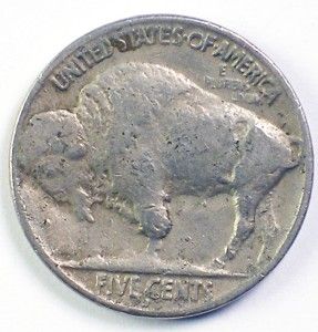 1937 D 3 Leg Buffalo Nickel Coin Key Date Piece
